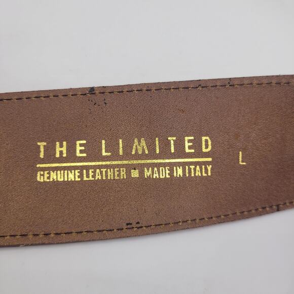 VTG The Limited Belt Large Brown Leather Waist Equestrian Minimalist Statement main image 6